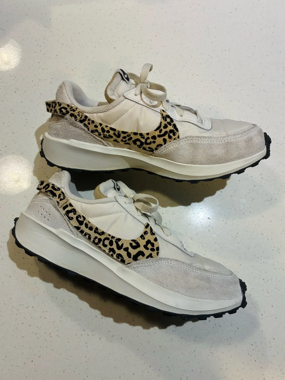 Nike Waffle Debut in Phantom Leopard Print Size 8.5 - Picture 3 of 8